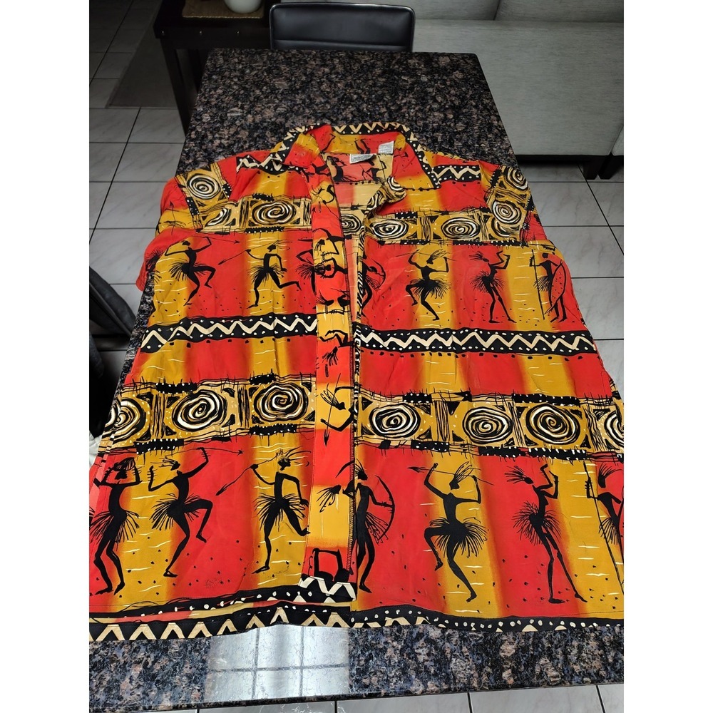 Vintage Nubian Queen Art Button Up Shirt